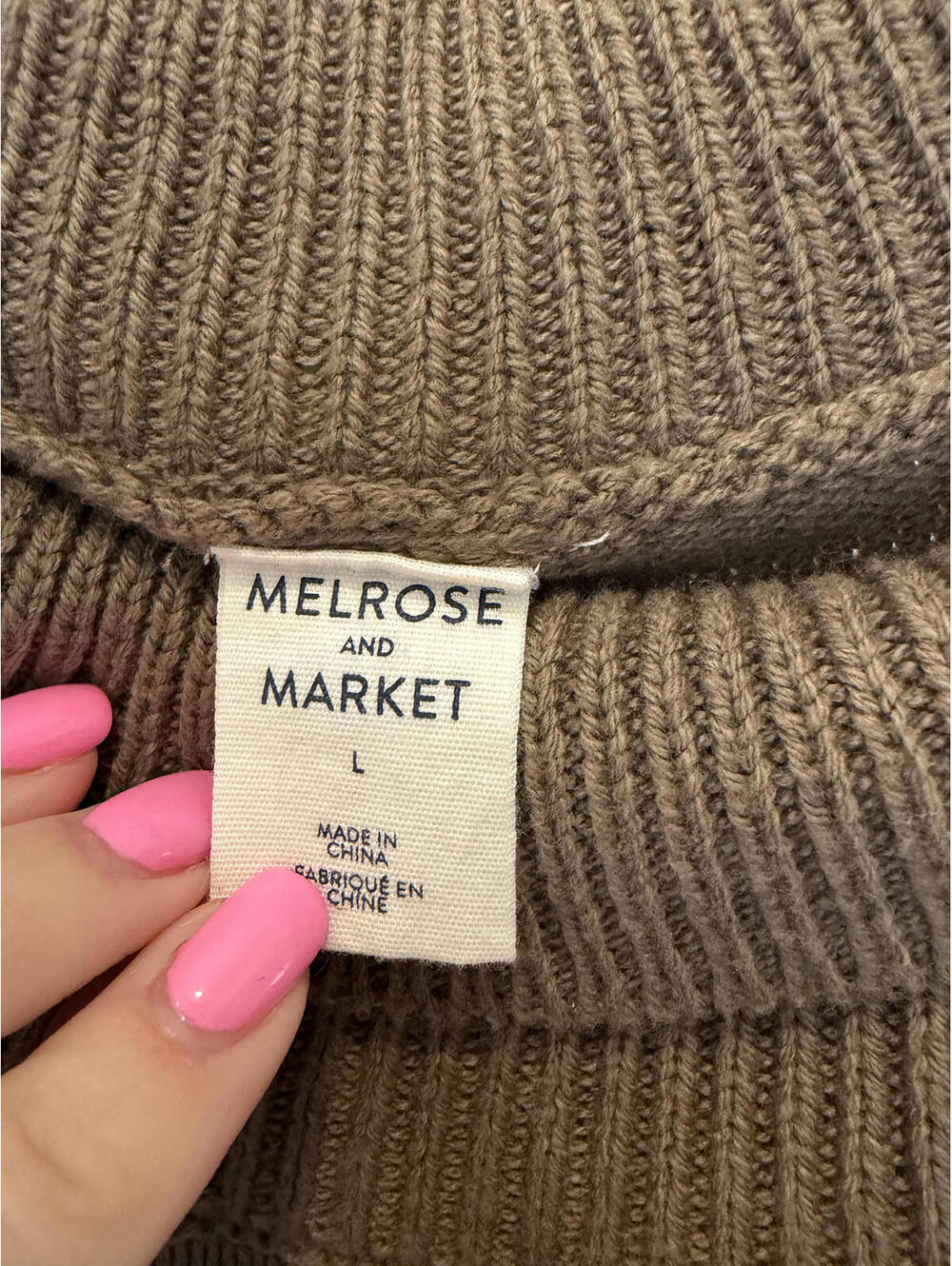 Melrose and Market Sweater Dress size Large in Brown